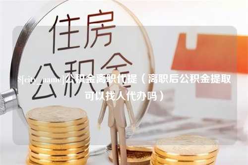 湘西公积金离职代提（离职后公积金提取可以找人代办吗）